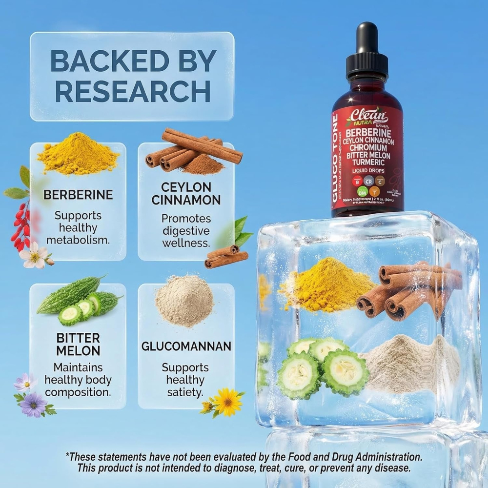Clean Nutra Berberine Liquid Drops – Advanced GLP-1 Support Formula