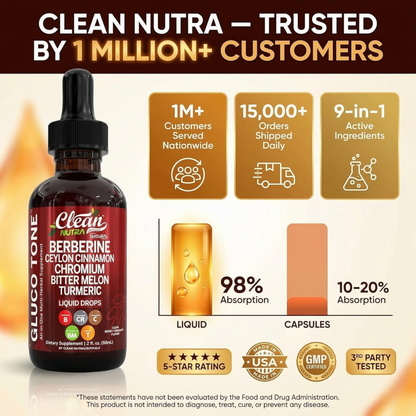 Clean Nutra Berberine Liquid Drops – Advanced GLP-1 Support Formula