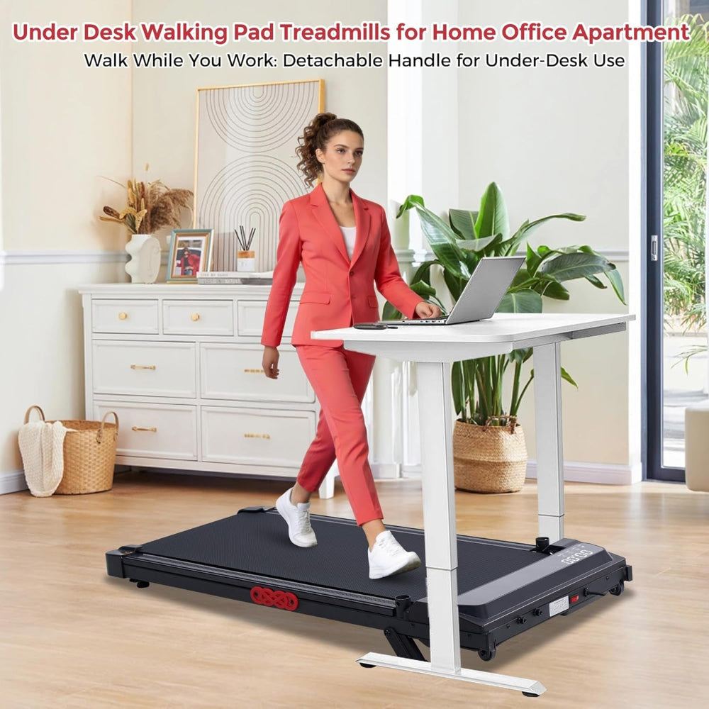 Walking Pad Treadmill with Incline, 2026 Upgrade Portable Walking Pad Treadmill with Handle Bar, 0.6-7.6MPH Small Treadmills Walking Pad for Home Small, 3.5HP, 350LBS