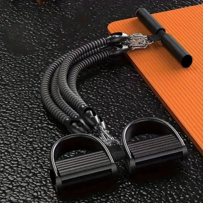 Multifunction Fitness Tension Rope Non-Slip with Handles Foot Pedal Resistance Band Adjustable Pedal Ankle Puller for Men Women